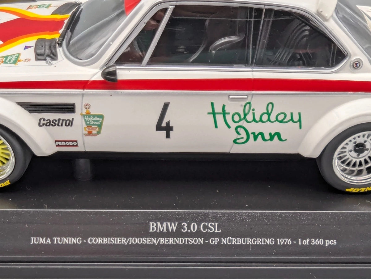 Modellautos 1:18 Minichamps BMW 3.0 CSL Nürburgring 1976 #4 Juma Tuning mit OVP