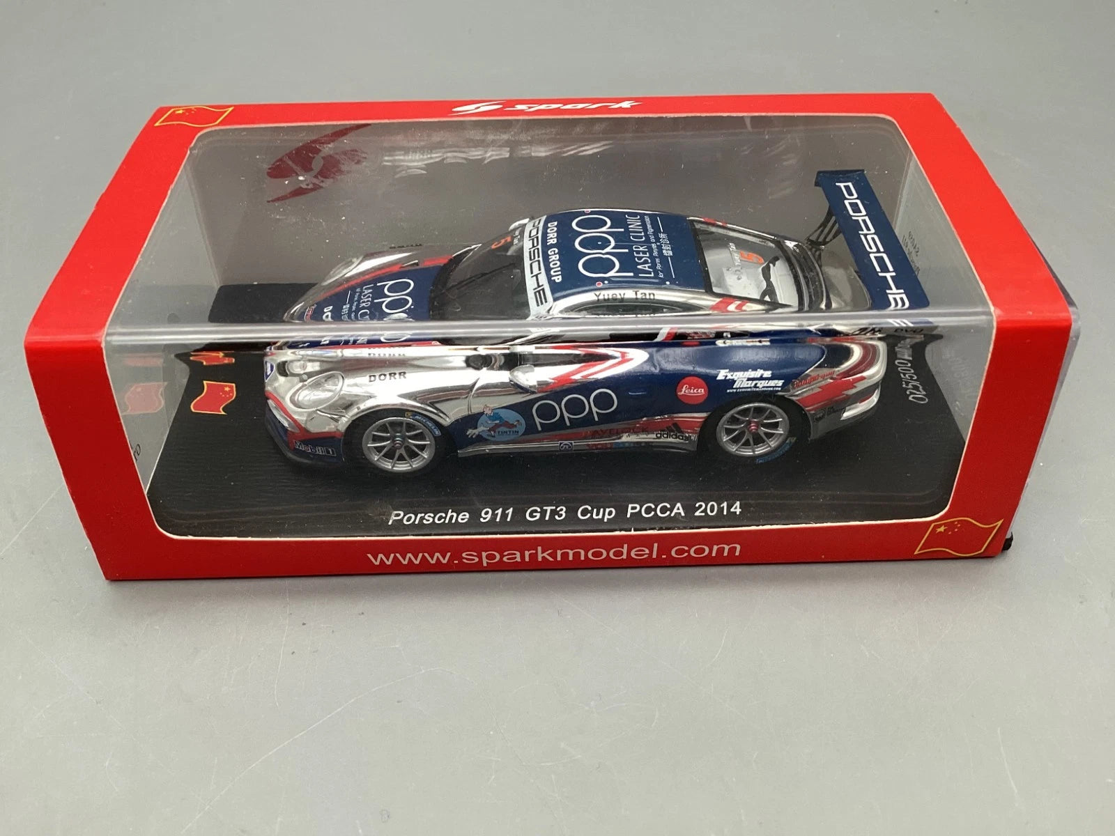 Modellautos 1:43 Spark Porsche 911 GT3 Cup PCCA 2014 limitiert mit OVP