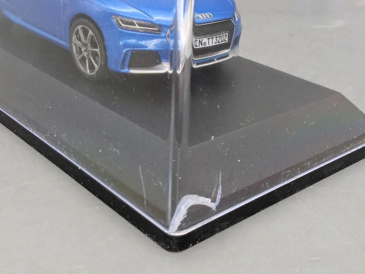 Modellautos 1:43 iScale Audi TT RS Roadster Ara Blau Metallic mit Dealer OVP