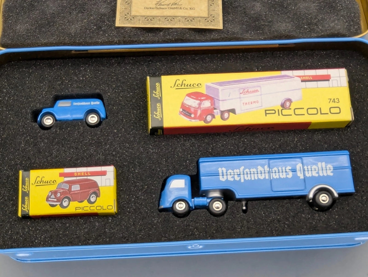 Modellautos 1:90 Schuco Piccolo-Set 2001 Versandhaus Quelle 2-teilig mit OVP