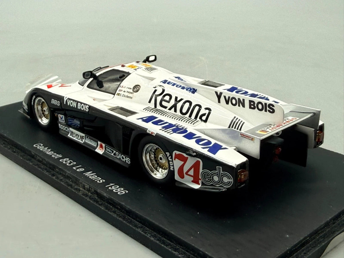 Modellautos 1:43 Spark Gebhardt 853 Le Mans 1986 #74 + OVP