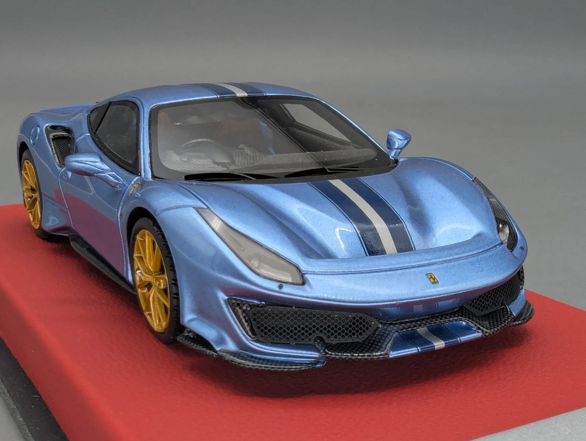 Modellautos 1:43 BBR Concept43 Ferrari 488 Pista RHD Azzurro Cali. Ltd 01/20 OVP