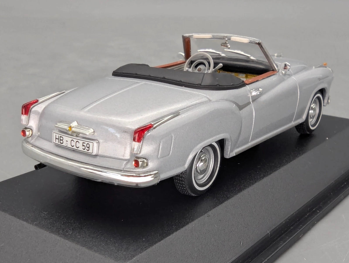 Modellautos 1:43 Minichamps Borgward Isabella Coupe Cabriolet 1959 Silber OVP