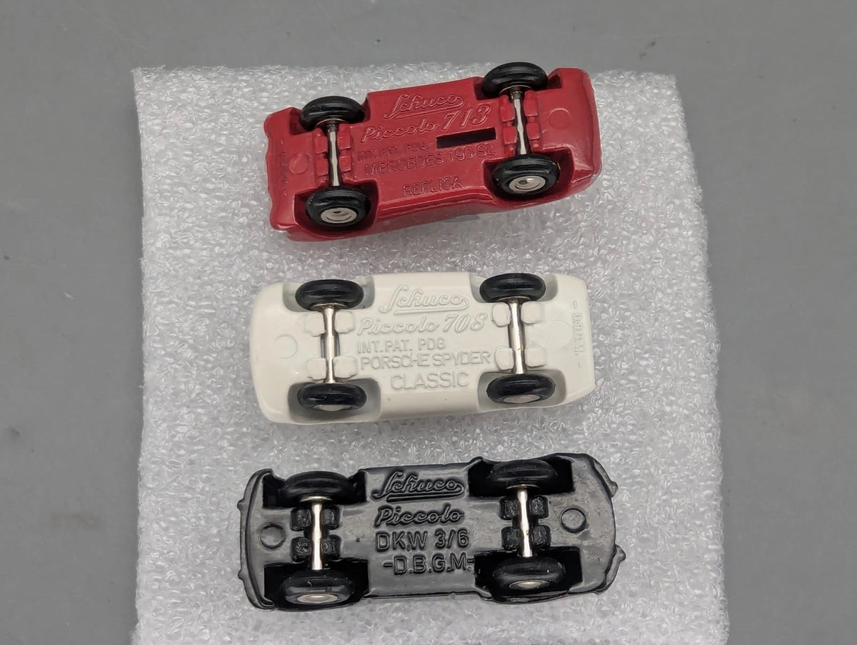 Modellautos 1:90 Schuco Piccolo-Set 1997 3-teilig Mercedes Porsche DKW OVP