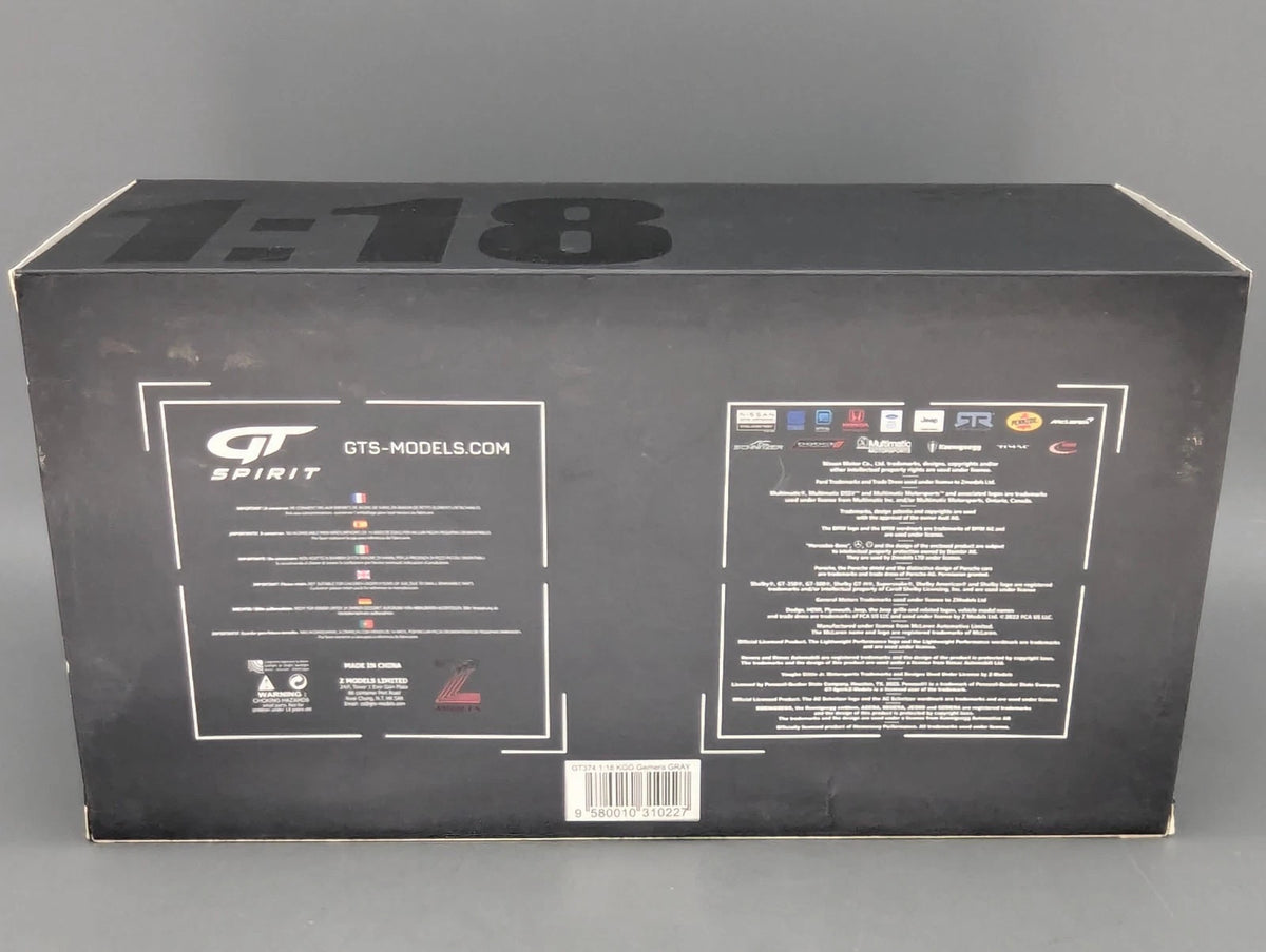 Modellautos 1:18 GT Spirit GT374 KGG Königsegg Gemera Grau mit OVP