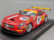 Modellautos 1:43 Spark Mercedes SLS AMG GT3 24h Spa 2011 "Rote Sau" #35 Vitrine