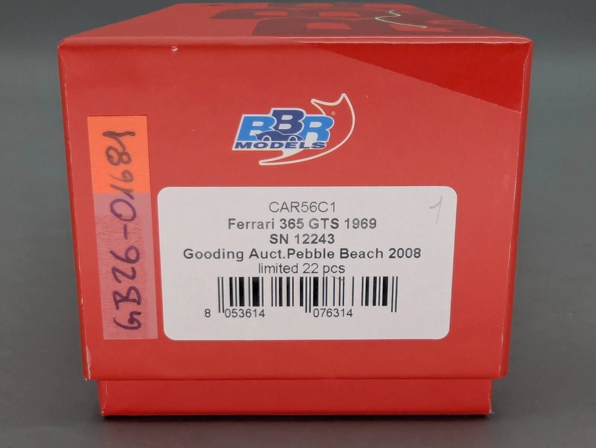 Modellautos 1:43 BBR Ferrari 365 GTS 1969 S/N 12243 Auction 2008 Ltd 01/22 OVP