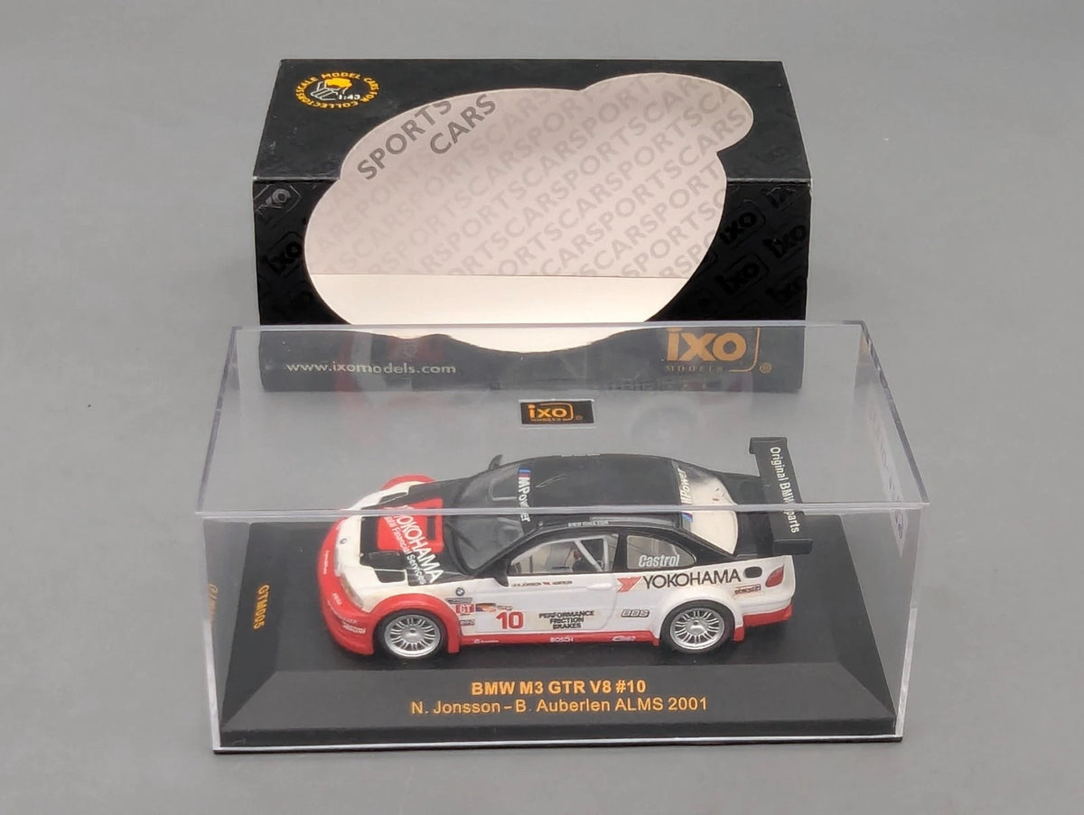 Modellautos 1:43 IXO BMW M3 GTR V8 ALMS 2001 #10 Jonsson Auberlen mit OVP