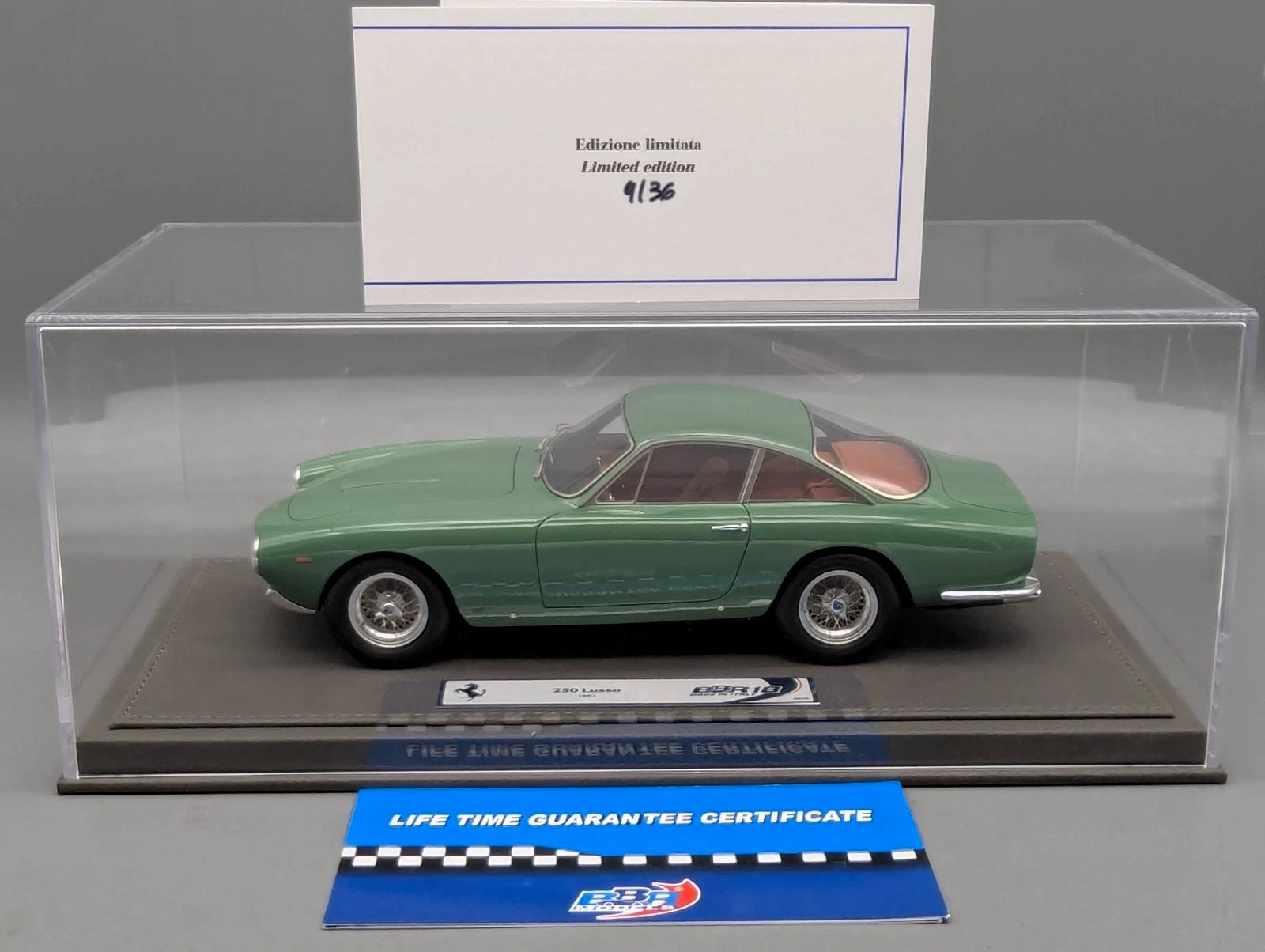 Modellautos 1:18 BBR Ferrari 250 Lusso 1963 Pastel Green 09/36 Stück mit OVP
