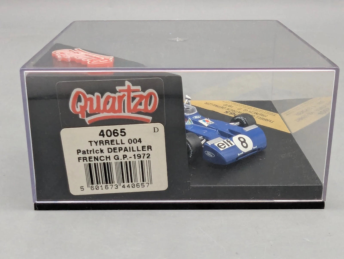 Modellautos 1:43 Quartzo Tyrrell 004 French GP 1972 #8 P. Depailler mit Vitrine