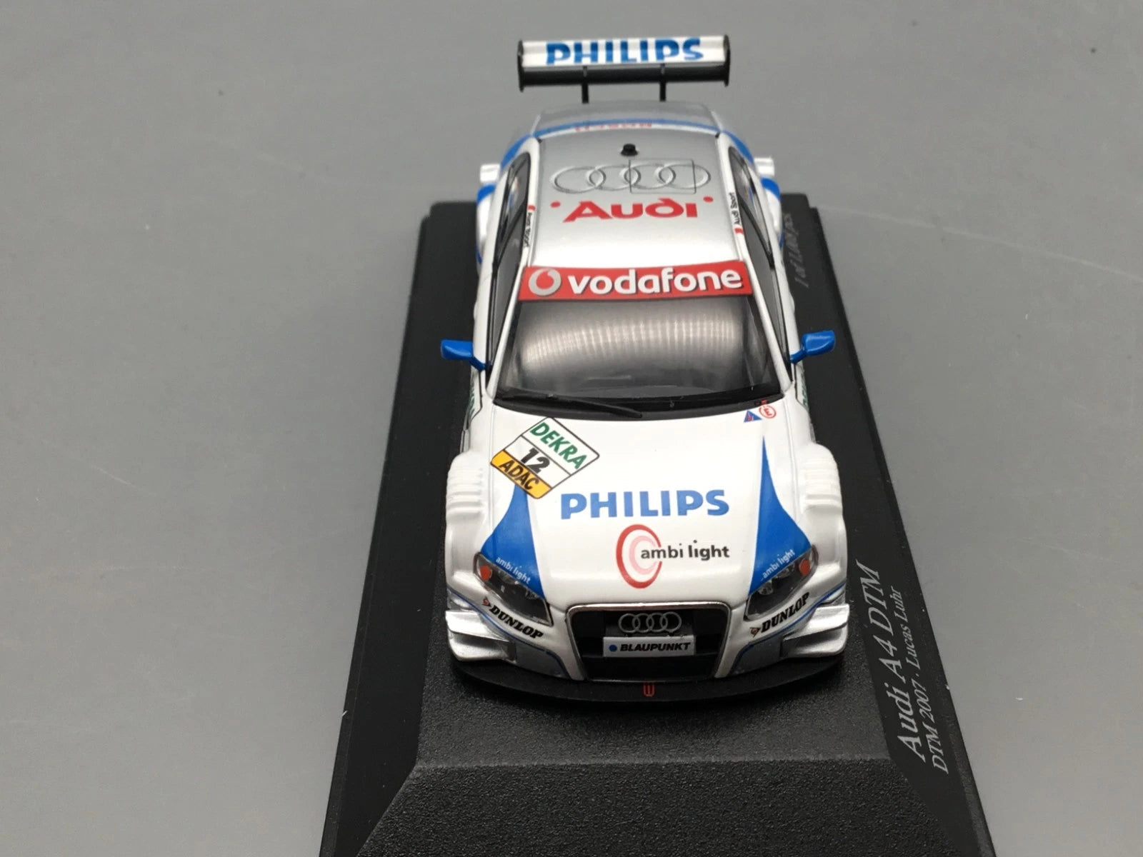 Modellautos 1:43 Minichamps Audi A4 DTM 2007 Lucas Luhr #12 in OVP
