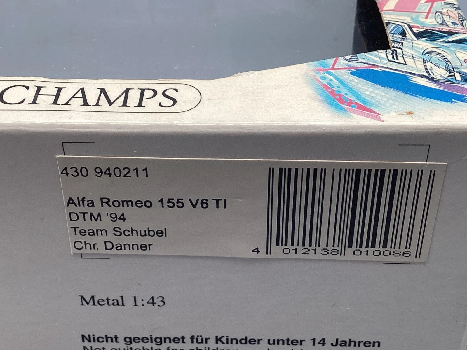 Modellautos 1:43 Minichamps Alfa Romeo 155 V6 TI DTM 1994 Danner #11 mit OVP