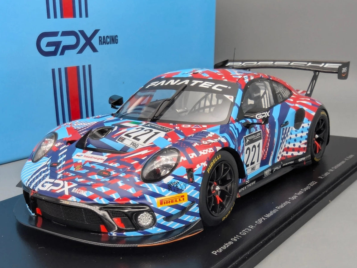 Modellautos 1:18 Spark Porsche 911 GT3 R - GPX Spa Test 2022 #221 mit OVP