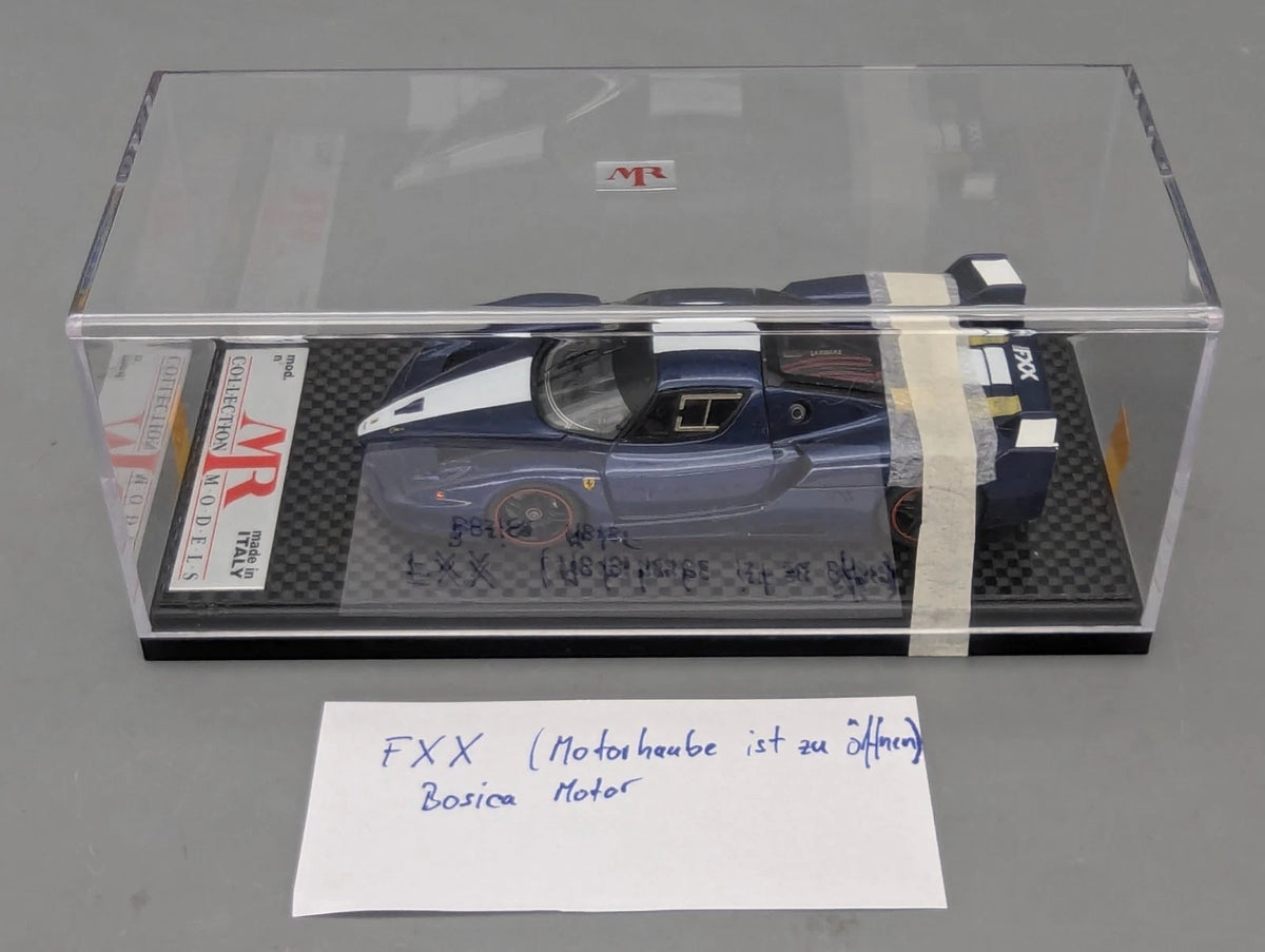 Modellautos 1:43 MR Ferrari FXX mit Open Engine Funktion Bosica Motor mit OVP