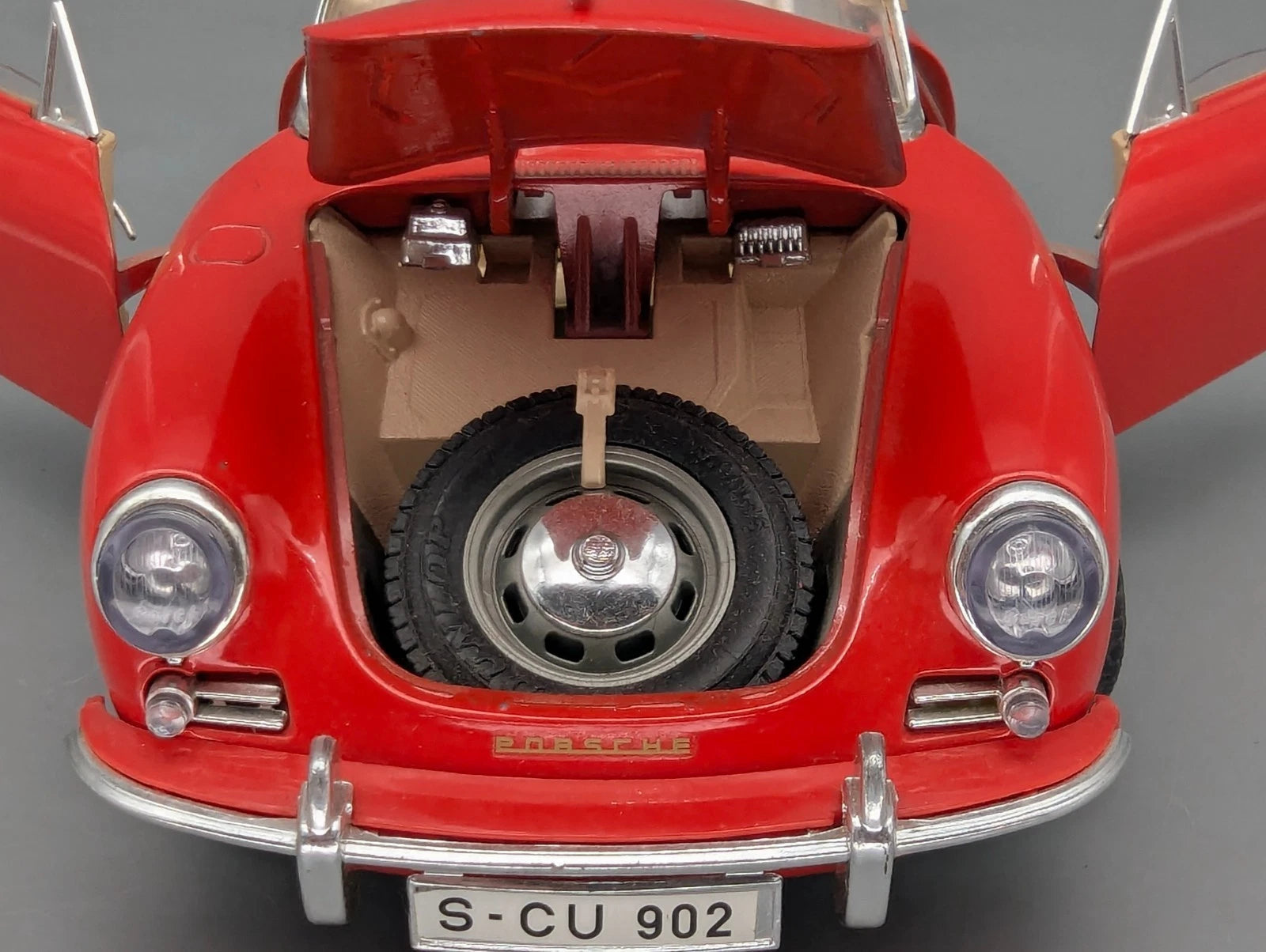 Modellautos 1:18 Bburago Tchibo Porsche 356 B Cabriolet 1961 Rot mit OVP