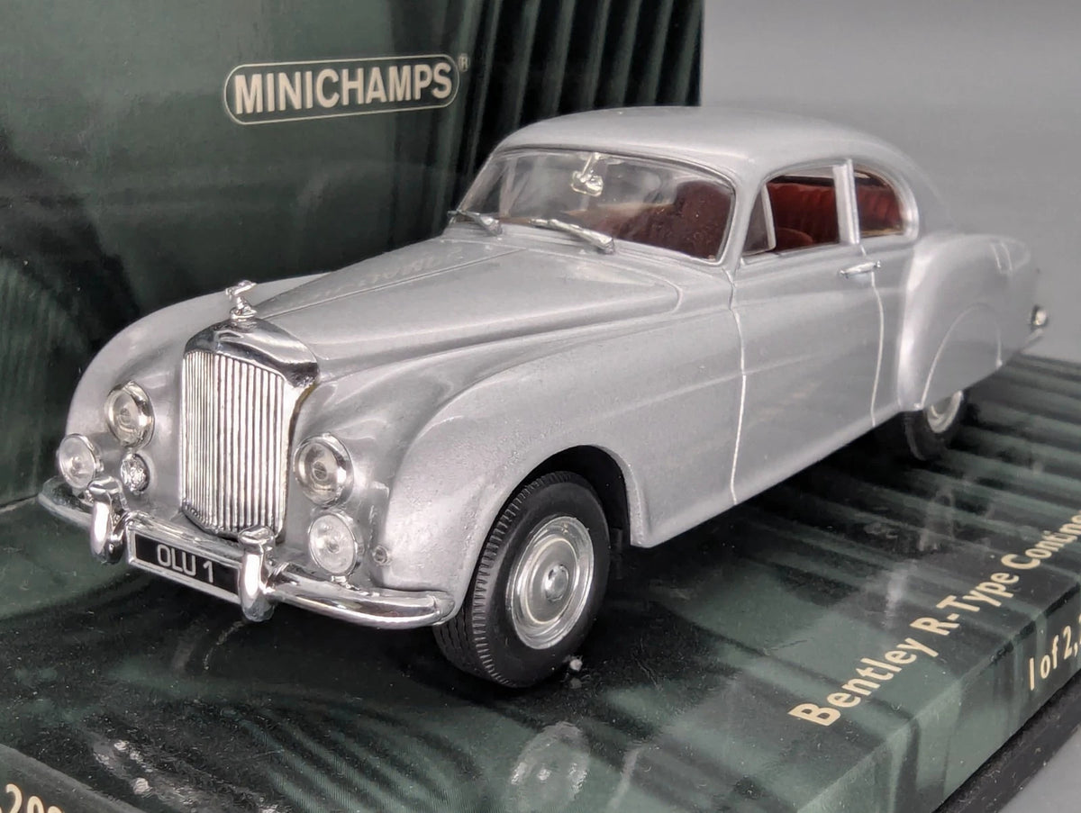 Modellautos 1:43 Minichamps Bentley R-Type Continental 1955 Silber mit OVP