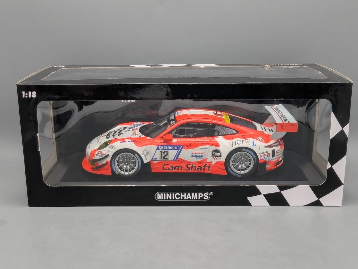 Modellautos 1:18 Minichamps Porsche 911 GT3 R 24h Nürburgring 2017 #12 OVP