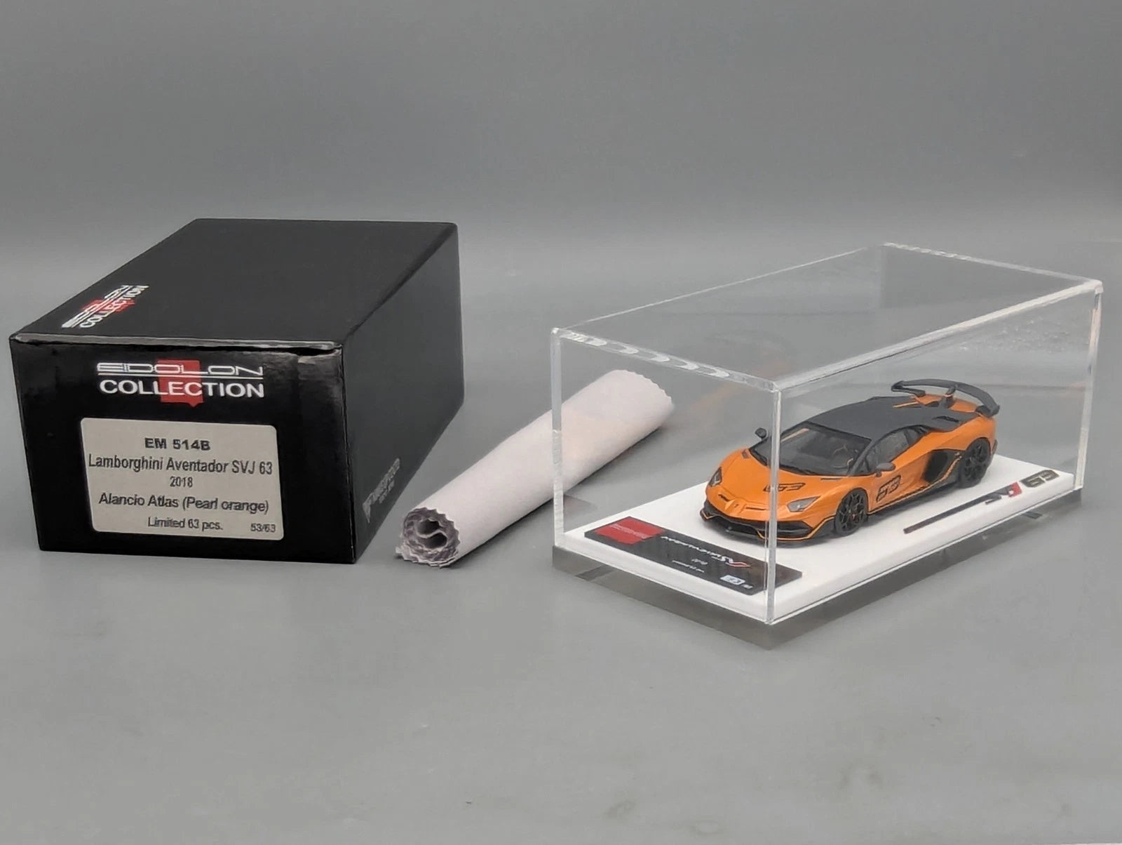 Eidolon Make Up 1:43 Lamborghini Aventador SVJ 63 2018 #63 Orange Ltd 53/63 OVP