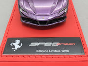 Modellautos 1:43 BBR CALSITO Ferrari SF90 Spider Ltd 12/20 Viola Hong Kong OVP