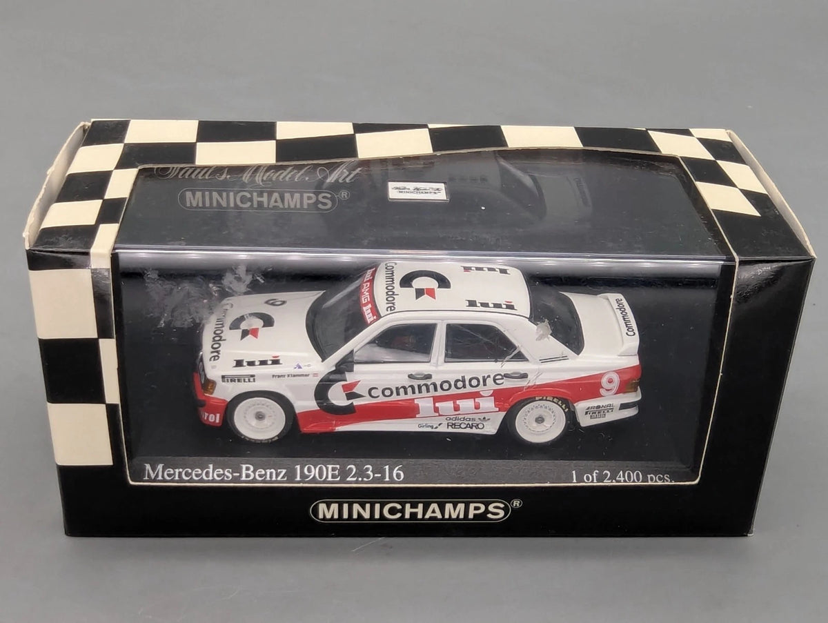 Modellautos 1:43 Minichamps Mercedes Benz 190E 2.3-16 DTM 1986 #9 F. Klammer OVP