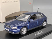 Modellautos 1:43 Minichamps Audi A3 Blau Metallic mit Dealer OVP
