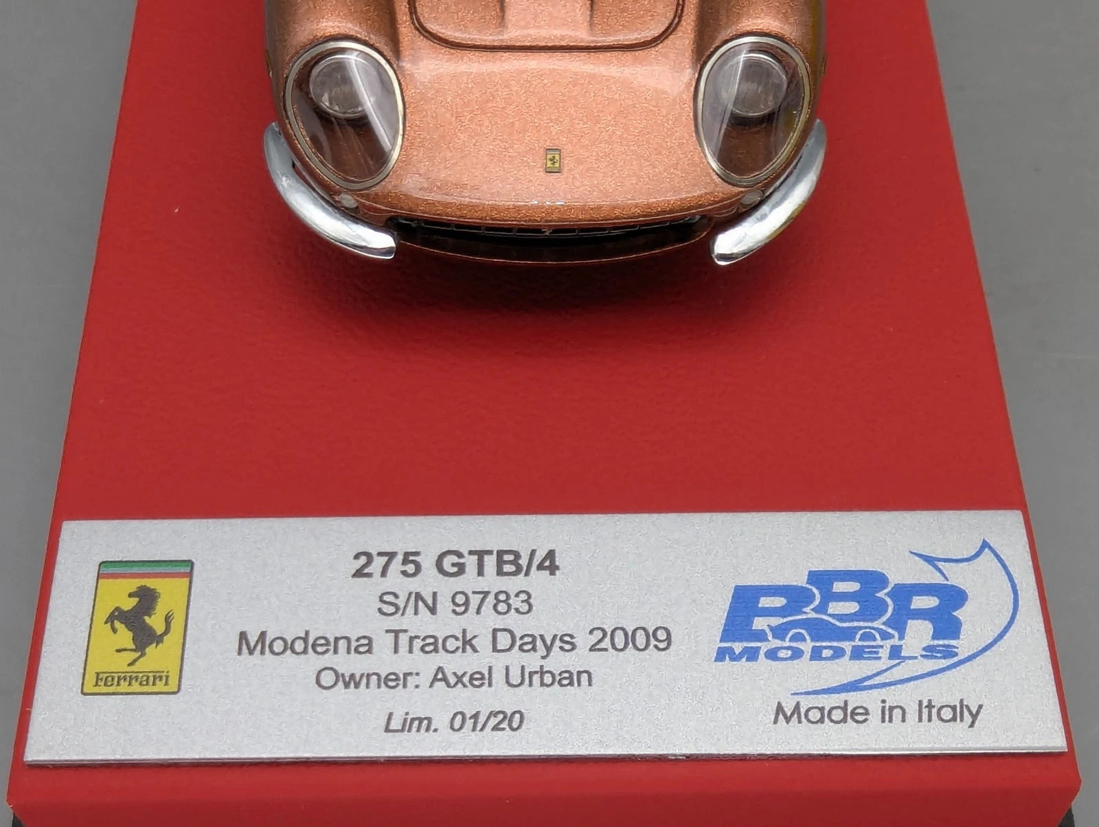 Modellautos 1:43 BBR Ferrari 275 GTB/4 Modena Track Days 2009 Ltd 01/20 OVP