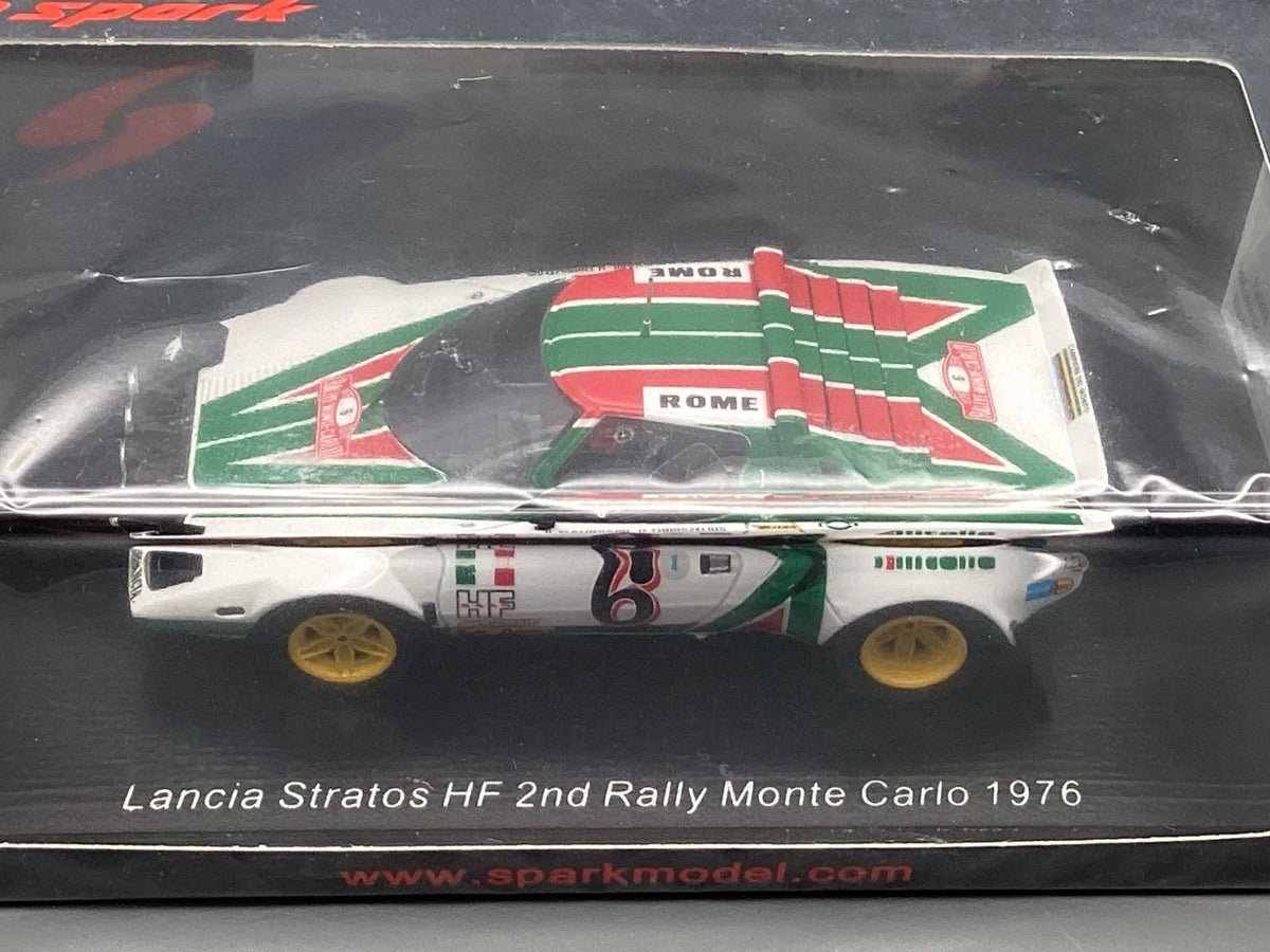 Modellautos 1:43 Spark Lancia Stratos HF 2nd Rally Monte Carlo 1976 #6 mit OVP