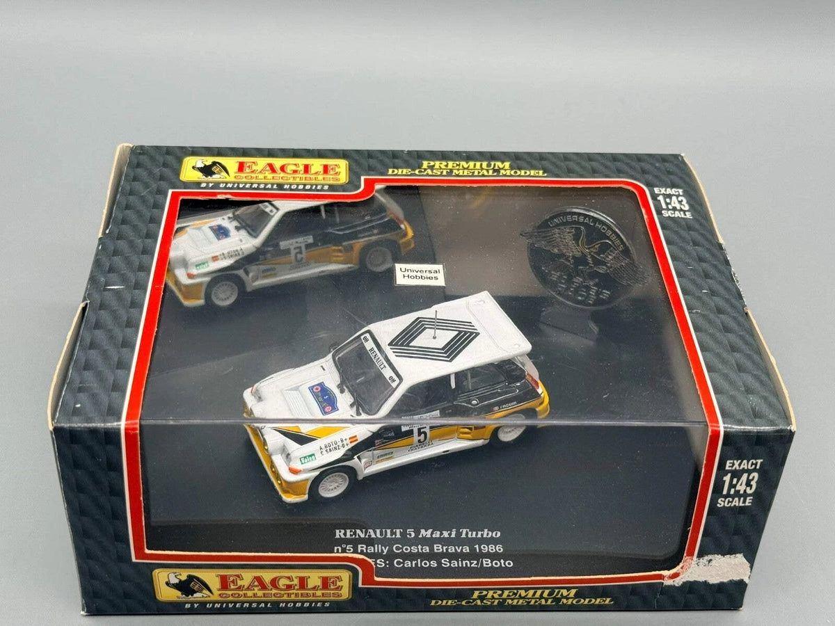 Modellautos 1:43 Universal Hobbies Renault 5 Maxi Turbo 1986 #5 Sainz Boto OVP