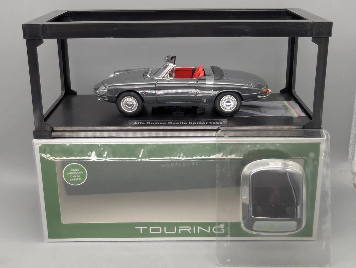 Modellautos 1:18 Touring Modelcars Alfa Romeo Duetto Spider 1966 Grau mit OVP