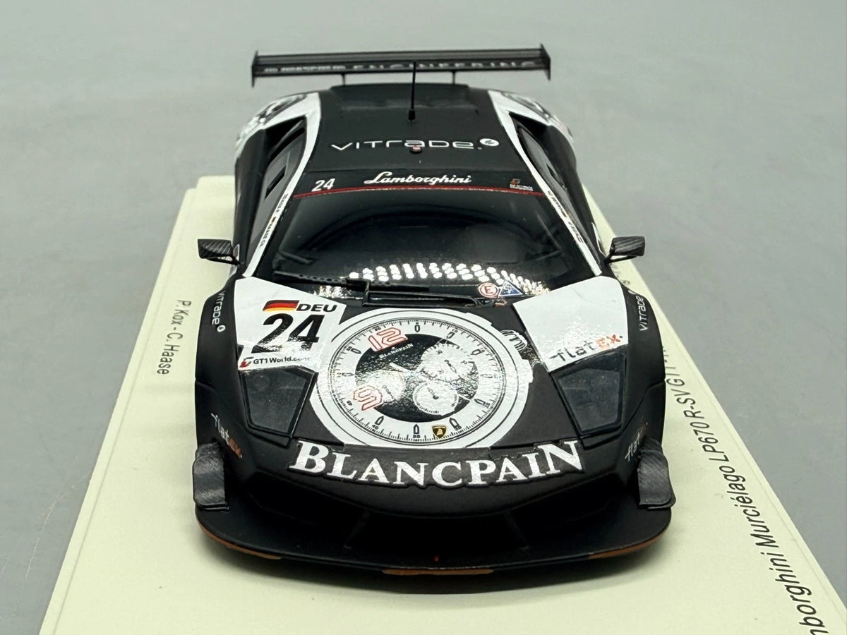 Modellautos 1:43 Spark Lamborghini Murcielago LP670 R-SV GT1 WC 2010 #24 + OVP