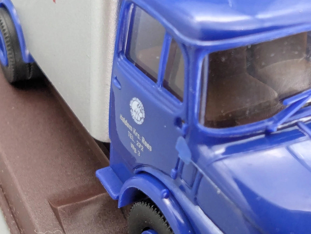 Lkw Modell H0 1:87 Brekina Mercedes Benz L 322 Koffer Lastwagen mit Anhänger OVP