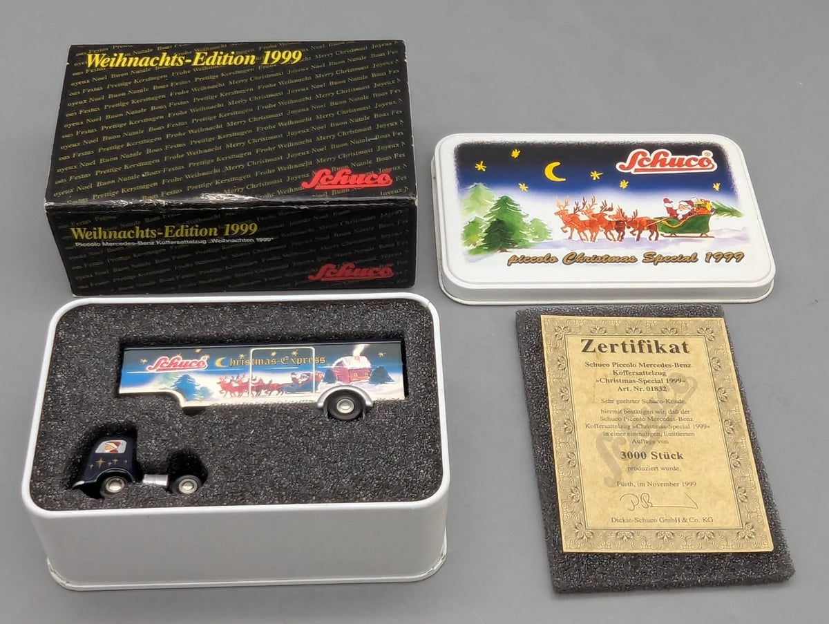 Modellautos 1:90 Schuco Piccolo-Set Christmas Special Weihnachten 1999 in OVP