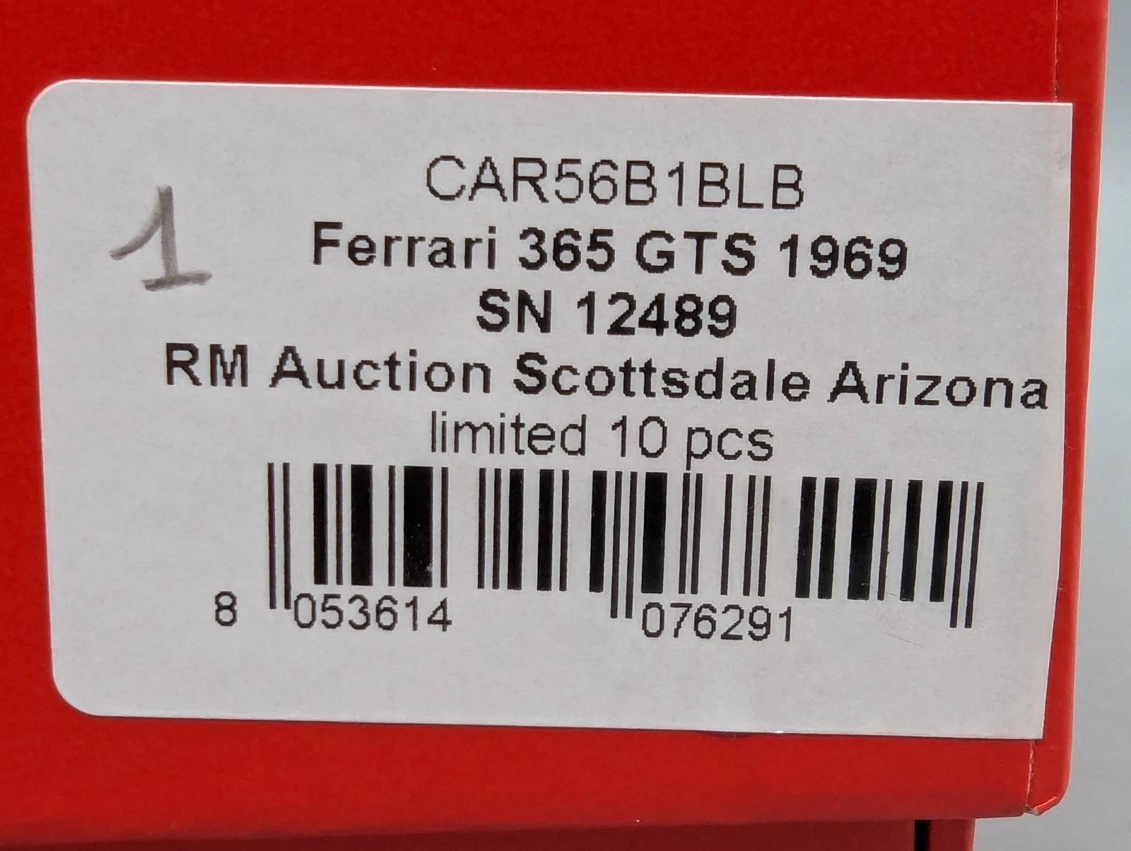 Modellautos 1:43 BBR Ferrari 365 GTS 1969 RM Auction Scottsdale Ltd 01/10 OVP