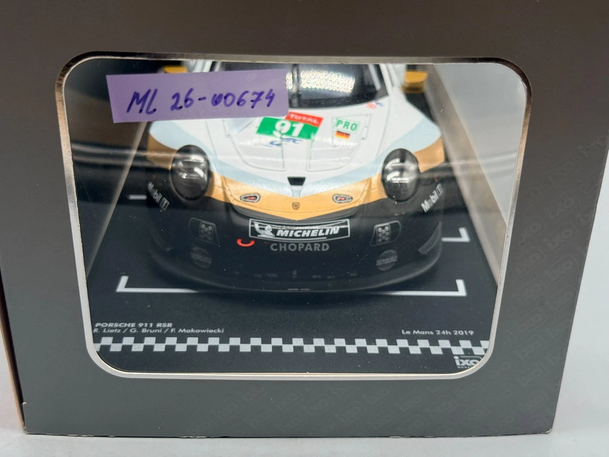 Modellautos 1:18 Ixo Porsche 911 RSR Le Mans 24h 2019 #91 mit OVP