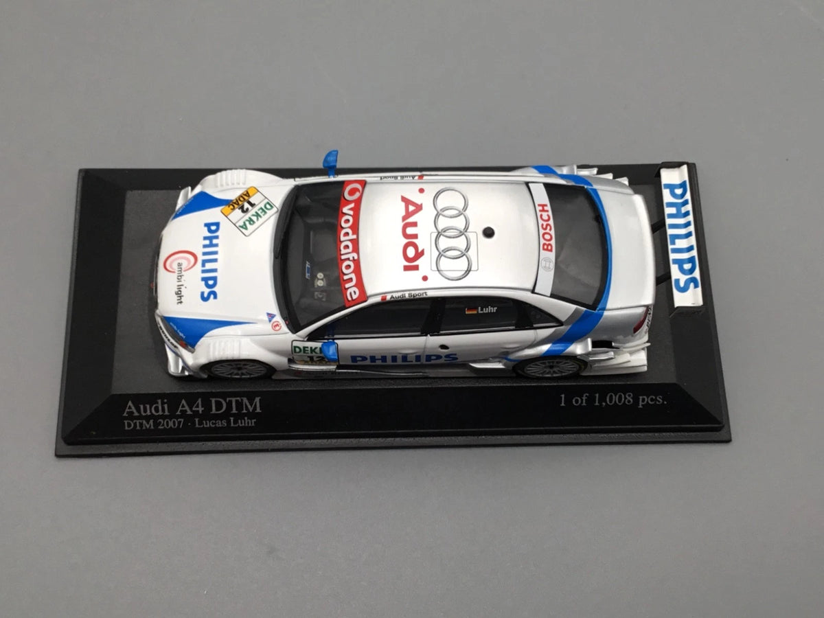 Modellautos 1:43 Minichamps Audi A4 DTM 2007 Lucas Luhr #12 in OVP