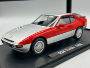 Modellautos 1:18 KK-Scale Porsche 924 Turbo 1986 Silber Rot mit OVP
