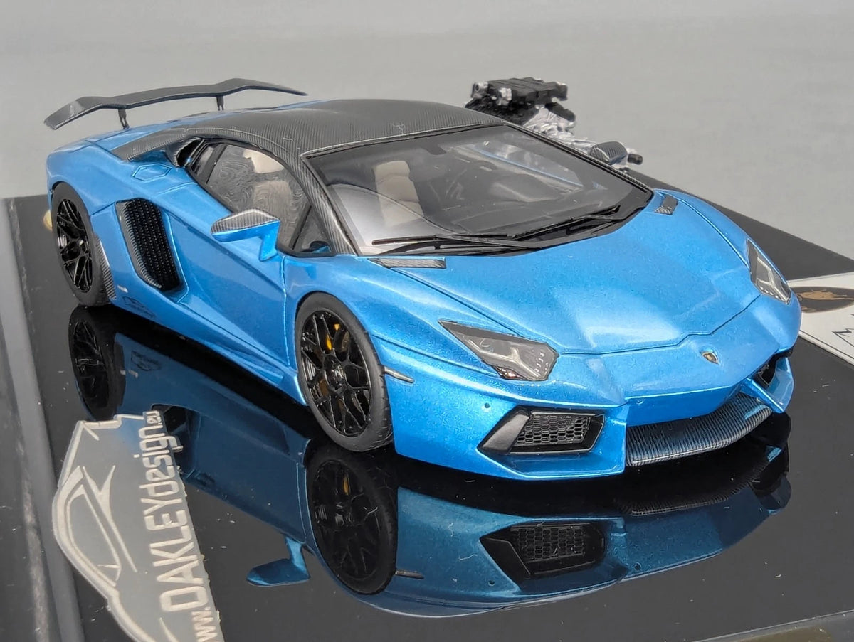 Eidolon Make Up 1:43 Lamborghini Aventador LP760-2 Engine Set Oakley Blau OVP