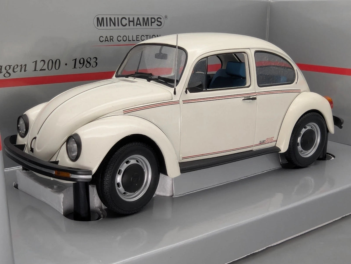 Modellautos 1:18 Minichamps Volkswagen VW Jeans Bug Käfer 1200 1983  Weiß OVP