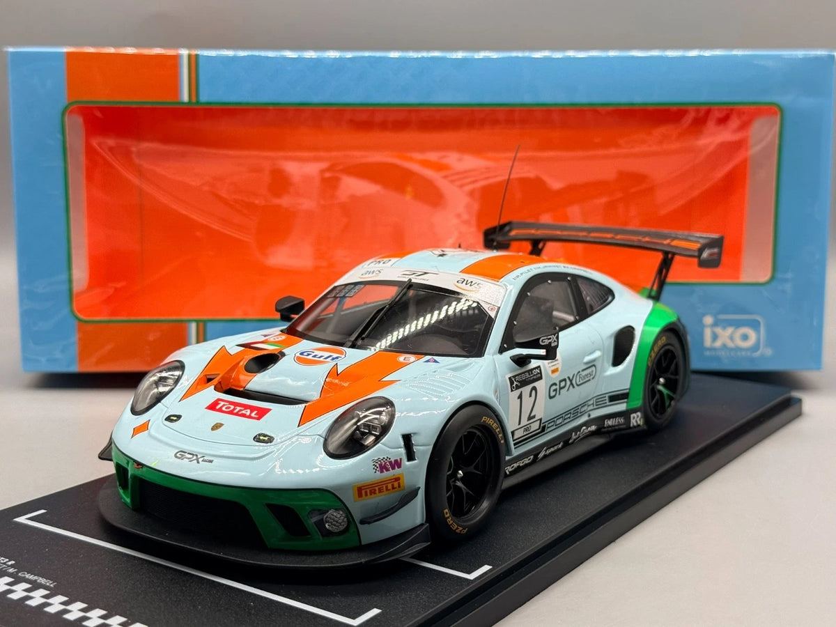 Modellautos 1:18 Ixo Porsche 911 GT3 R Spa 24h 2020 #12 mit OVP