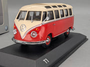 Modellautos 1:43 Minichamps Volkswagen VW Classic Bus T1 Rot Weiß mit Dealer OVP