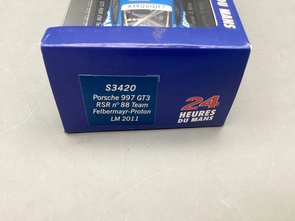 Modellautos 1:43 Spark Porsche 997 GT3 RSR Le Mans 2011 #88 mit OVP
