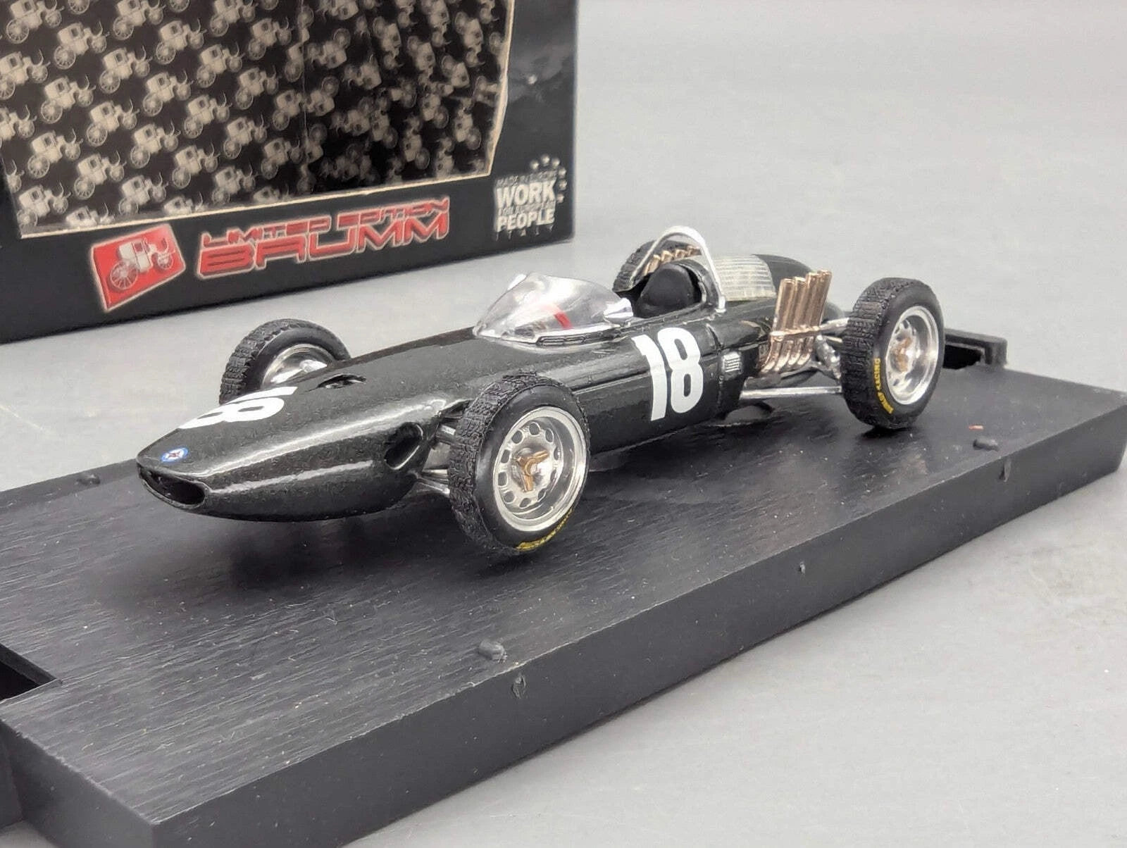 Modellautos 1:43 Brumm BRM P57 GP NL und D 1962 #18 Richie Ginther mit OVP