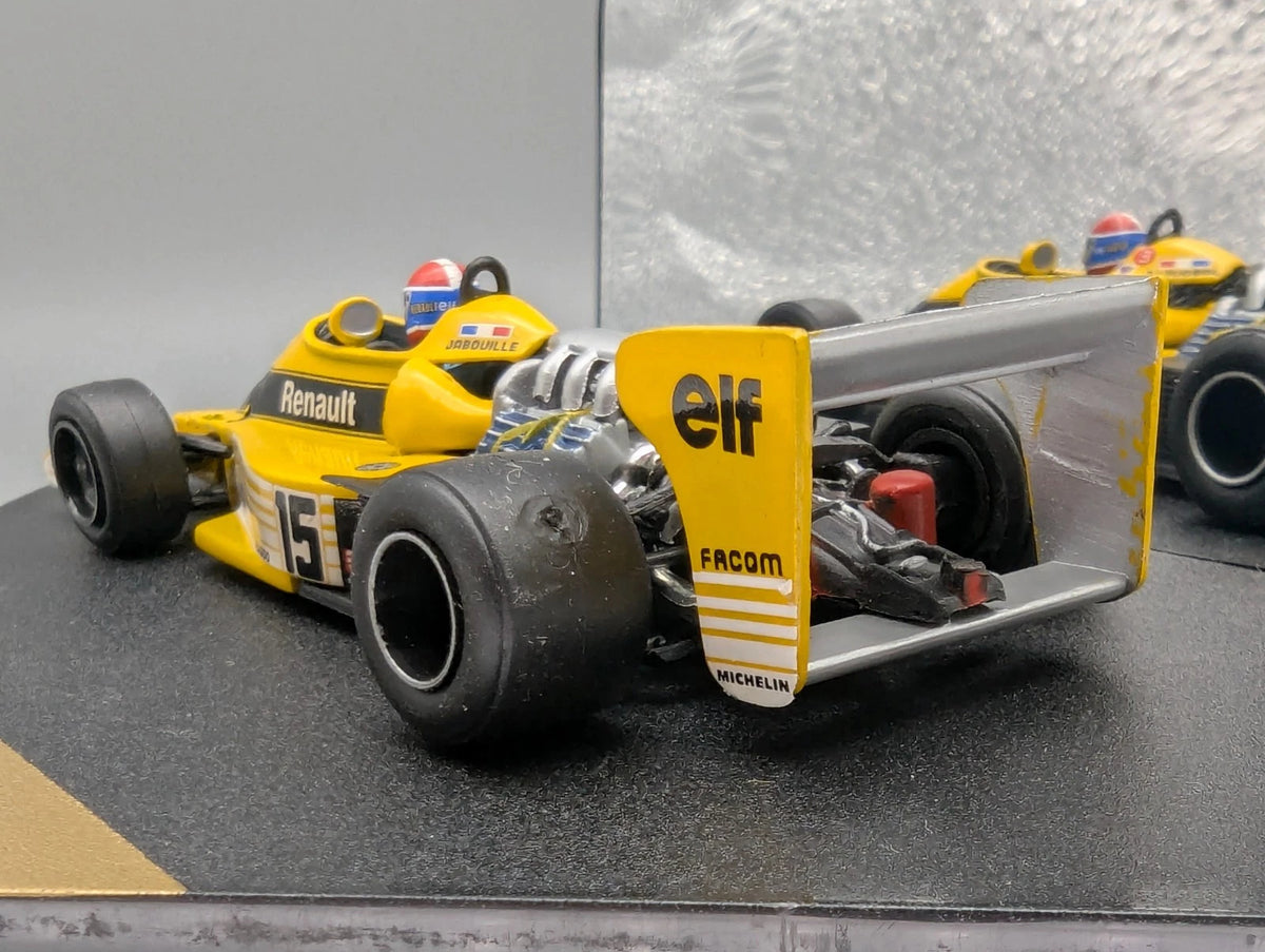 Modellautos 1:43 Quartzo Renault RS01/1 British GP 1977 #15 Jabouille Vitrine