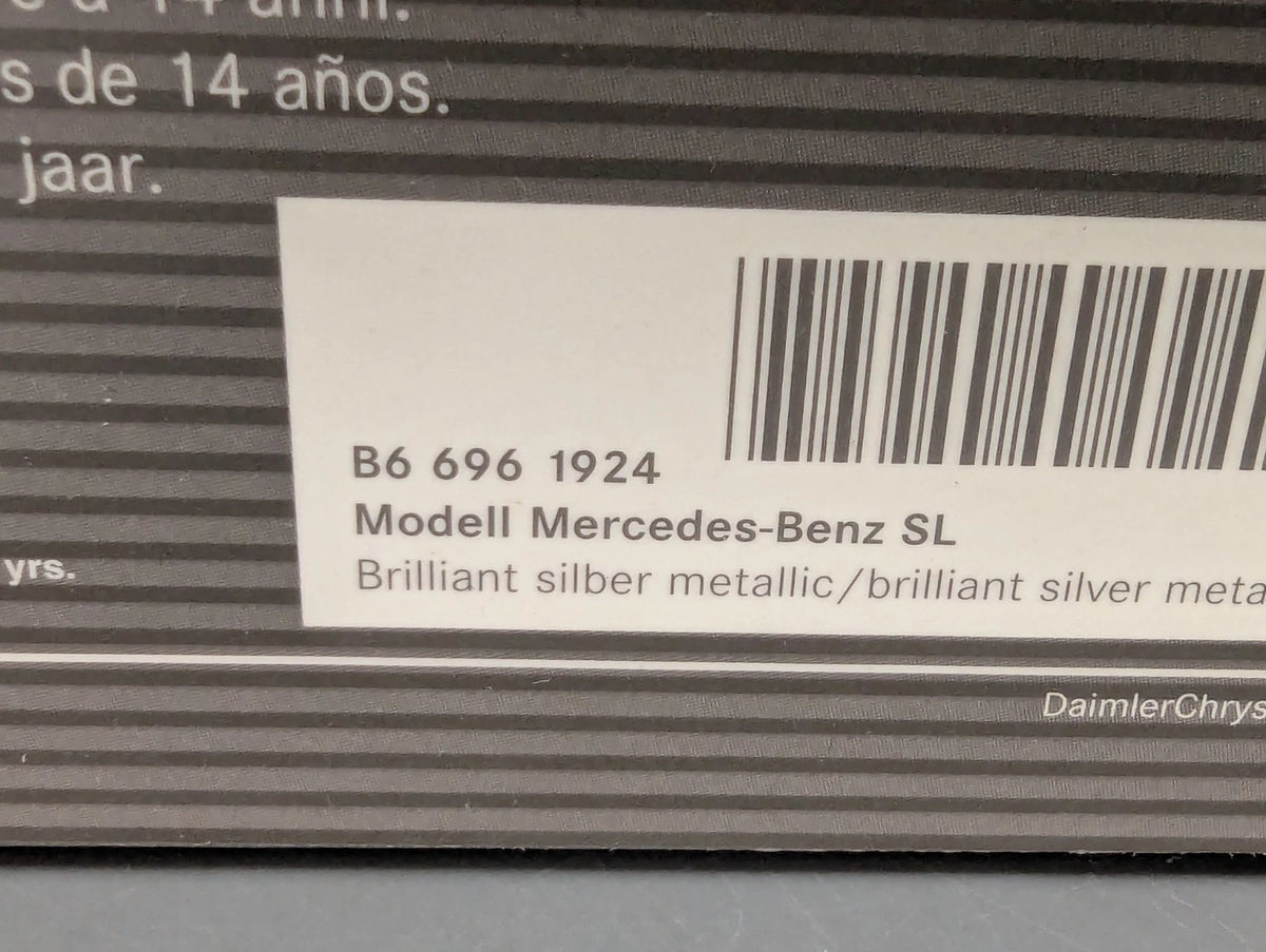 Modellautos 1:43 Minichamps Mercedes Benz SL Klasse Silber Metallic Dealer OVP