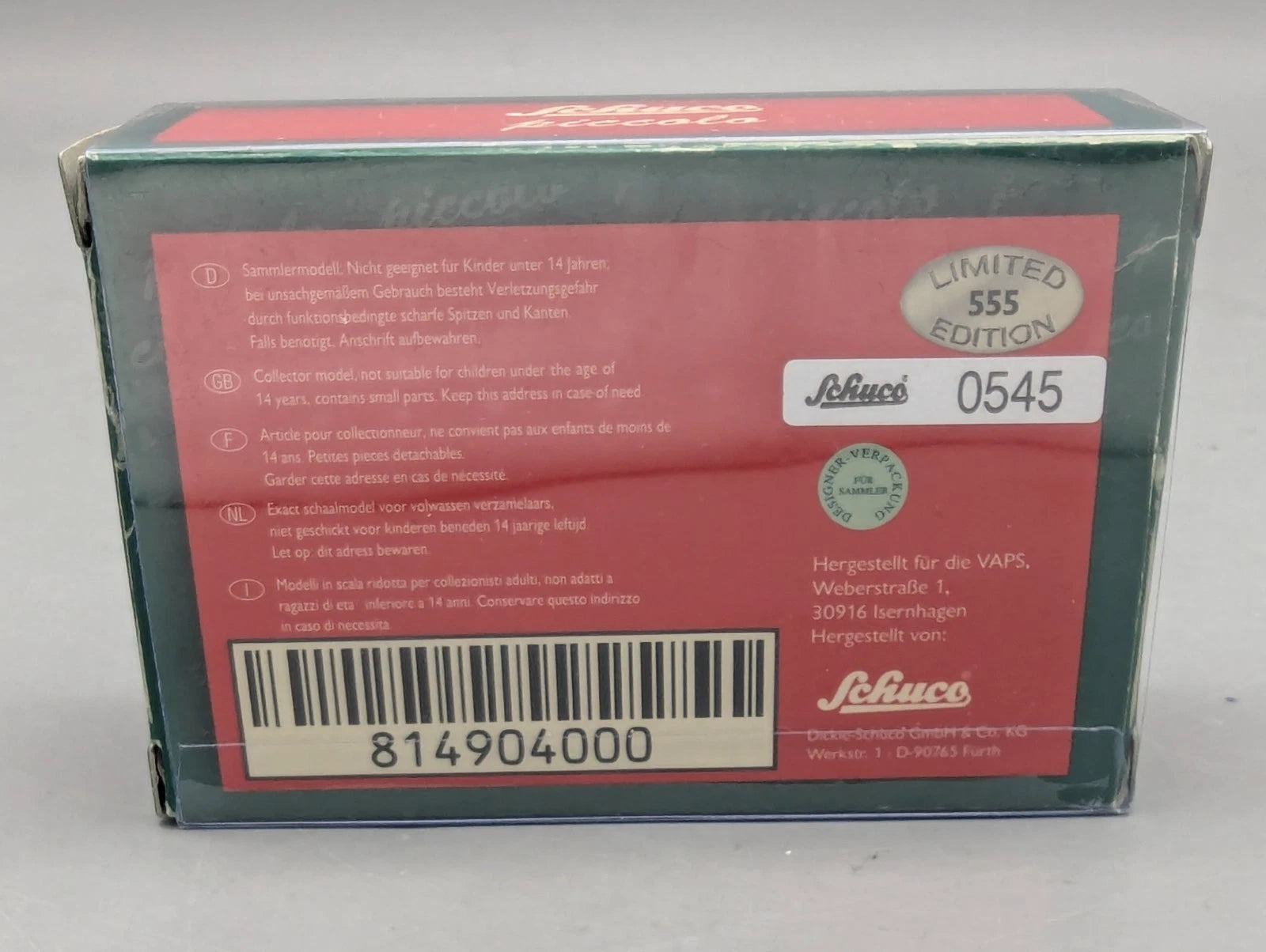 Modellautos 1:90 Schuco Piccolo Volkswagen VW T1  Weihnachten 2006 in OVP