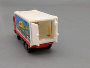Modellautos 1:100 Majorette 214 Saviem Container + Original Majorette Vitrine