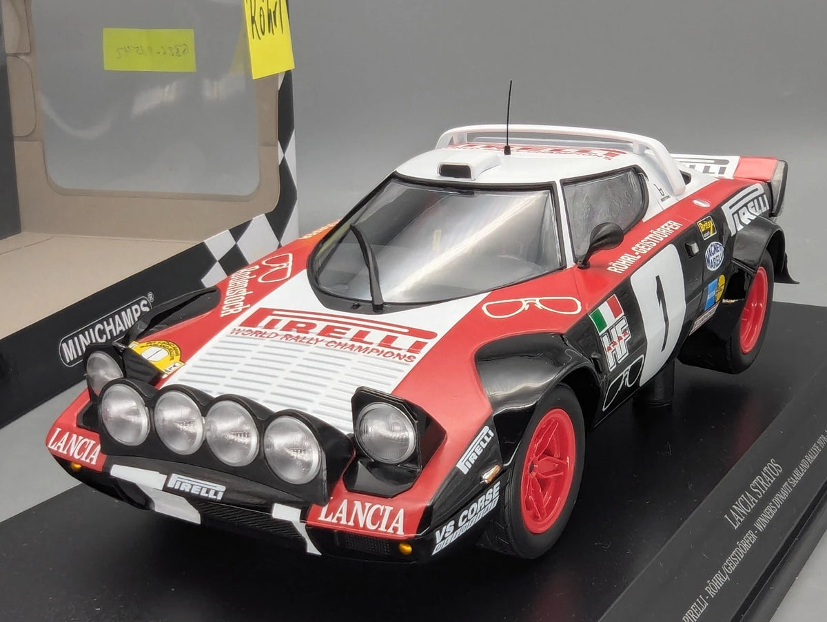 Modellautos 1:18 Minichamps Lancia Stratos WINNER 1978 #1 Röhrl Geistdörfer OVP