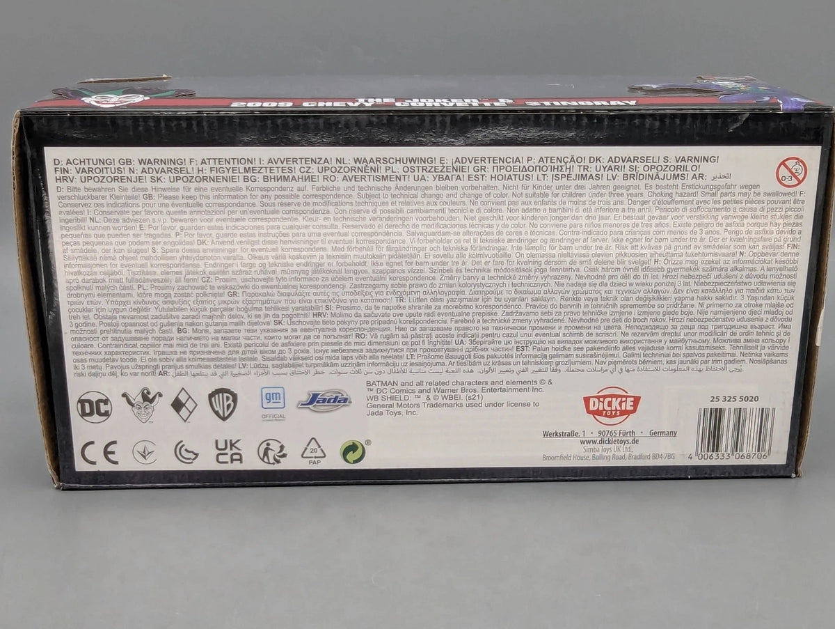 Modellautos 1:24 Jada 2009 Chevrolet Chevy Corvette Stingray "Joker's Car" OVP