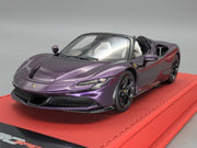 Modellautos 1:43 BBR CALSITO Ferrari SF90 Spider Ltd 12/20 Viola Hong Kong OVP