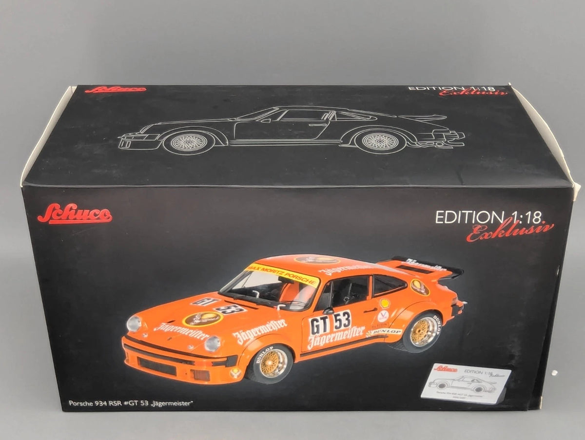 Modellautos 1:18 Schuco Porsche 934 RSR Jägermeister #GT53 mit OVP
